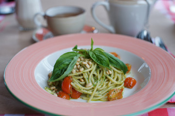Pasta vegetable menu