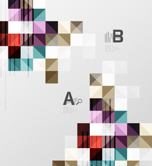 Minimalistic square shapes abstract background