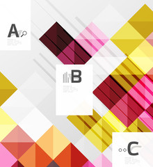 Modern geometrical square banner, minimalistic abstract background