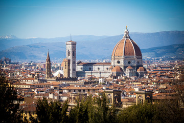 Fototapeta na wymiar Cathedral Santa Maria del Fiore In Florence