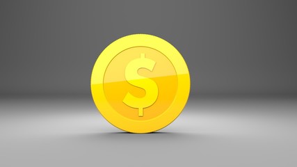 Investment, modern icons dollar for use in presentations, education manuals, design, etc. 3D illustration