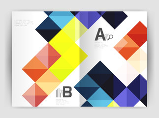 Fototapeta premium Vector square leaflet, business a4 print template