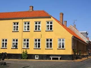 Fototapeta na wymiar Beautiful house on theDanish island Bornholm