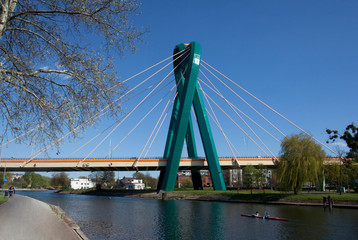 Most wantowy na Brdzie, Bydgoszcz, Polska Cable stayed bridge - Brda River in Bydgoszcz , Poland 