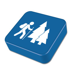 Hiking icon illustration isolated vector