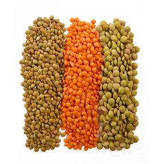 tre file di lenticchie