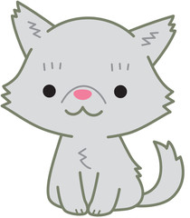 ペルシャ猫　グレー
