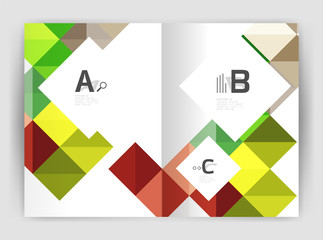 Minimalistic square brochure or leaflet business template