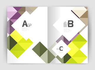 Minimalistic square brochure or leaflet business template