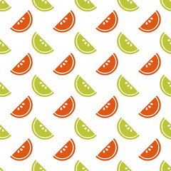 seamless colourful orange pattern on white background