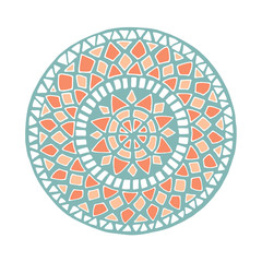 Flower mandala in boho style
