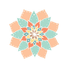 Flower mandala in boho style