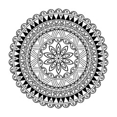 Flower mandala in boho style