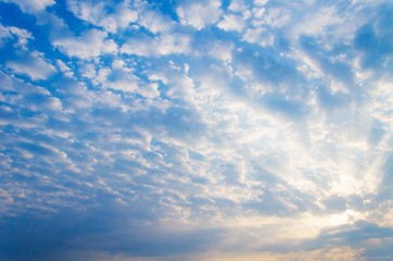 Obraz premium sunrise with clouds and blue sky.