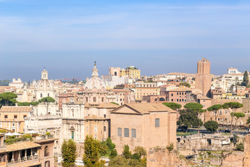 Fototapeta premium Rome, Italy. View of the Roman Forum from the Palatine Hill