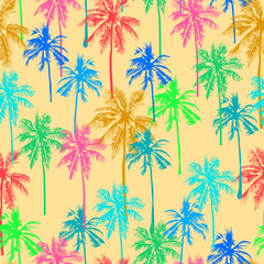 Seamless palm pattern