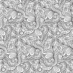 Fantasy decorative ornamental seamless pattern