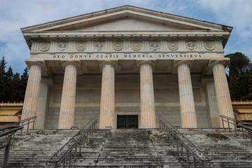 Obraz premium Genova (Genoa), Italy - February 22, 2017: A house located in the cemetery of Genova Staglieno