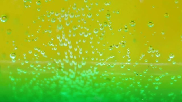 Unique abstract colorful background bubbly texture in green and yellow colors 