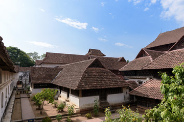 Fototapeta na wymiar Beautiful Padmanabhapuram Palace in Kanyakumari, Tamil nadu, 