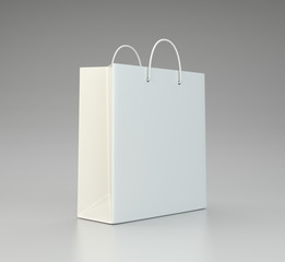 blank shopping paper bag template. 3d rendering