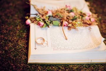 Wedding flowers and beautiful shoes decoration, beauty, wedding, bride,