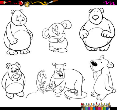 bear characters coloring page
