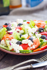 Traditional Greek Salad, Vertical View