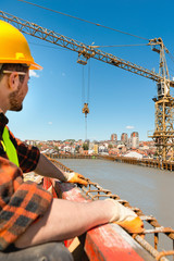 Construction worker on site