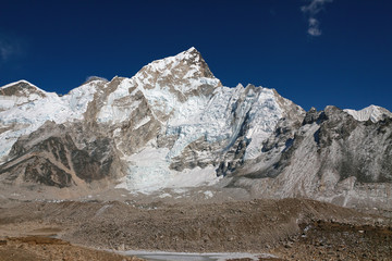View of the Nuptse peak from Kala Patthar - Mt. Everest region, Nepal
