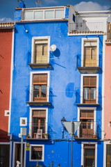 Naklejka premium Traditional colorful facades in Villajoyosa in Spain