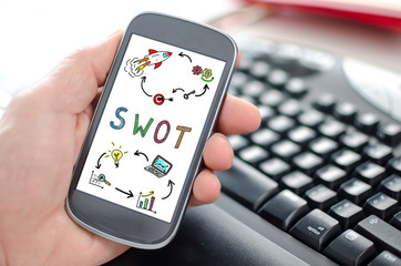 Swot concept on a smartphone