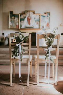 bride and grooms chairs
