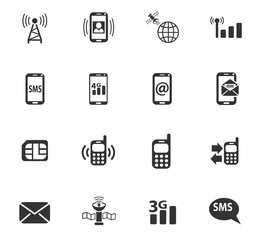 mobile connection icon set