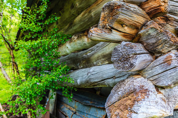 An old building of an old notched seals in beautiful natural surroundings.