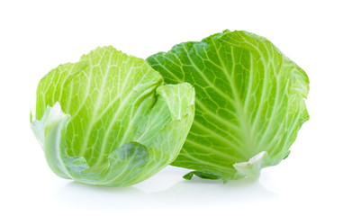 cabbage leaf on white background