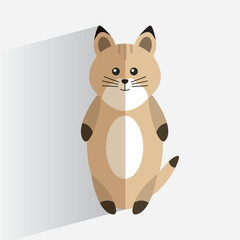 Logo lynx flat design 