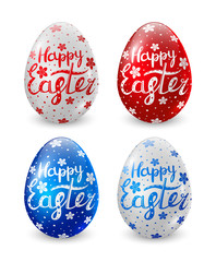 Set of color Easter eggs