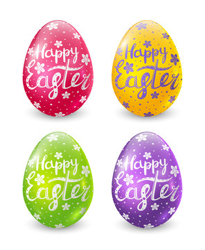 Set of color Easter eggs 