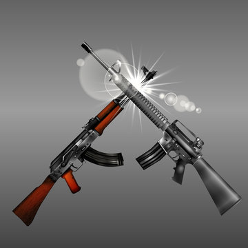 Kalashnikov vs. automatic rifle M16