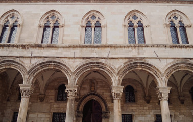 The building in the city of Dubrovnik Montenegro