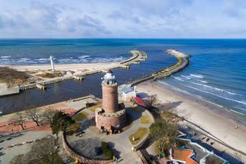Lighthouse on the baltic seashore