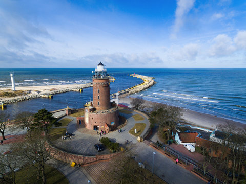 Lighthouse on the baltic seashore