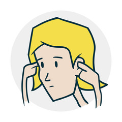 She covered her ears