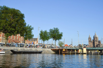 Canal of amsterdam, netherlands