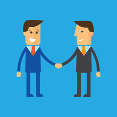 Businessmen shaking hands. Partnership concept illustration