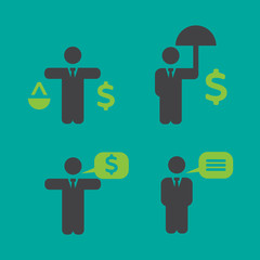 Business Policies Icons set vector illustration