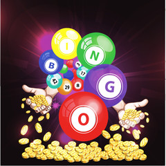 Obraz premium play casino jacpot win illustration