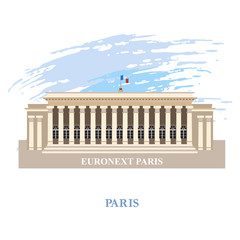 Euronext Paris . France. Vector illustration . Isolated on a white background.