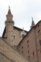 Naklejka premium Lordship Palace in Urbino downtown, italy